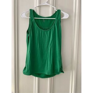 Patagonia bright green ruched tank top S